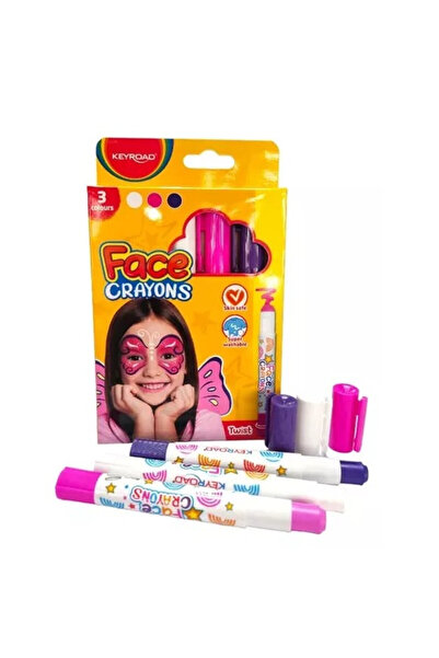 KEYROAD 3-color face painting crayons for girls