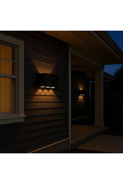 Alessandro DESIGN Aplica LED Exterior Ellis, 6W, 6 Surse de lumina, Lumina Calda, Negru