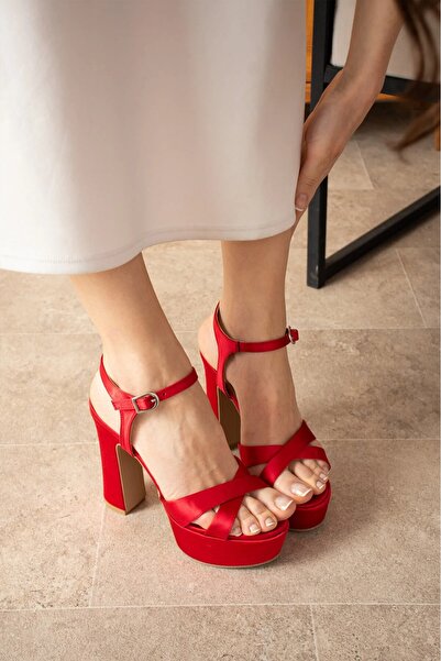 Cohy 13cm Saten Kumaş Topuklu Ayakkabı , Koşma Garantilidir.