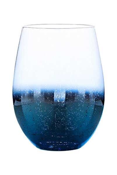 HALAMODO Blue Glass Electroplated Star Egg Cup 9.4x12cm