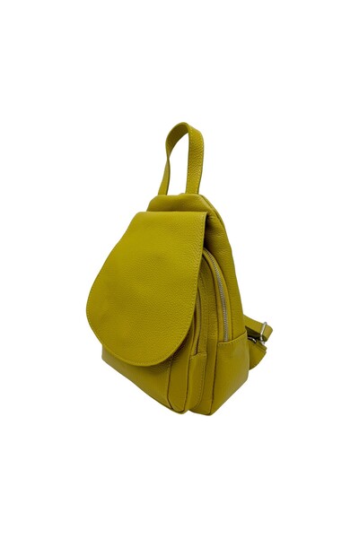EVoStyle Genuine Leather Backpack Belle Monique Allegra HM890, 24 x 30 x 12 cm, Lime