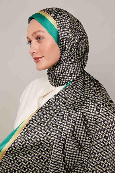 Levidor Zümrüt Halkalı Benek Desen Angel Şal