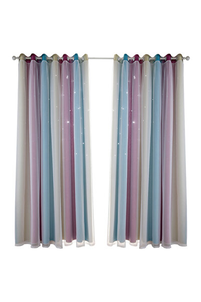 HALAMODO ستائر تعتيم متعددة الألوان بنجوم 1.5 × 27 بوصة
