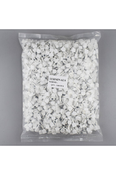 Choice68 TE0508-1000PCS WHITE TE0508 TE1508 TE2508 Tubular Crimp Terminal Ele...