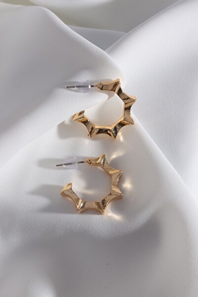 LA PERRY ACCESSORIES أقراط دائرية ذهبية عتيقة
