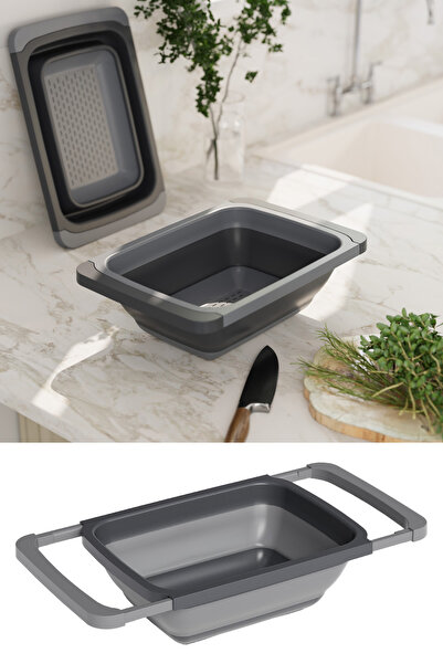 Emofom Adjustable Layered Strainer 6.3 Lt Kitchen Sink Strainer