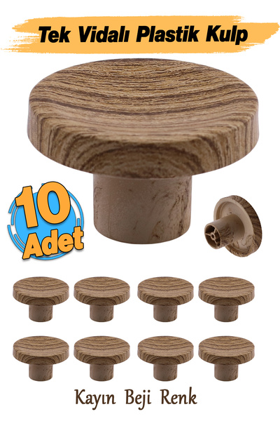 Badem10 Jednostruki vijak (10 komada) konkavna plastična ručka za dugme, ručk...