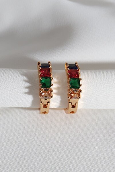 LA PERRY ACCESSORIES خاتم ذهبي ملون مربع الشكل للرجال والنساء