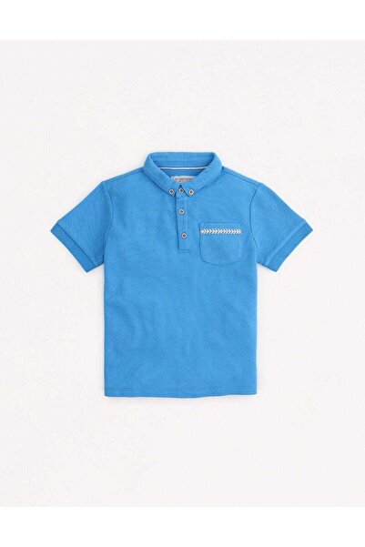 Gingersnaps Boys Solid Polo T-Shirt with Front Pocket