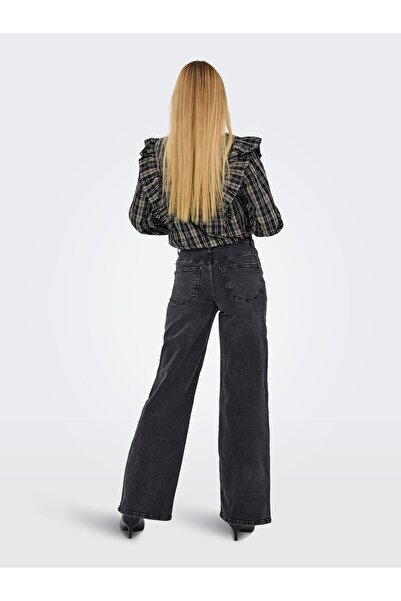 JDY Jeans mit weitem Bein JDYFELINA-FINA Hohe Taille Weiter Beinschnitt Jeans