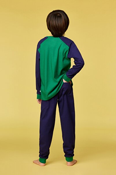 Woody 10-16 Yaş Erkek Pijama-Plk - 792 Verdant Green