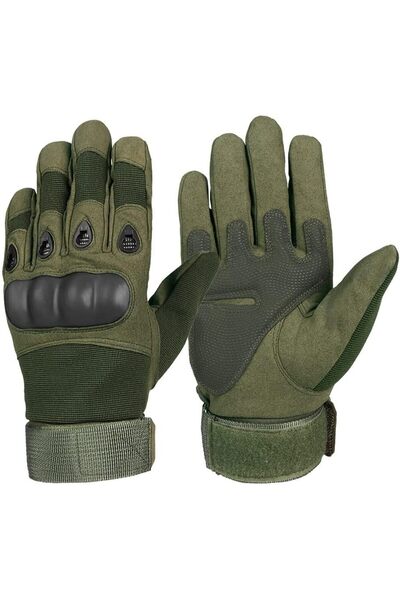 zola Tactical survival gloves, carbon fibre and rubber, XL, 21 cm, khaki