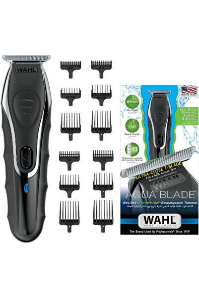Wahl ماكينة حلاقة أكوا بليد للرجال قابلة لإعادة الشحن للاستخدام الجاف والرطب