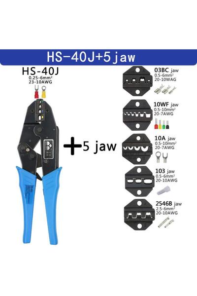 Choice3 HS-40J 5JAW Crimping Pliers Clamp Tools Cap/coaxial Cable Terminals K...