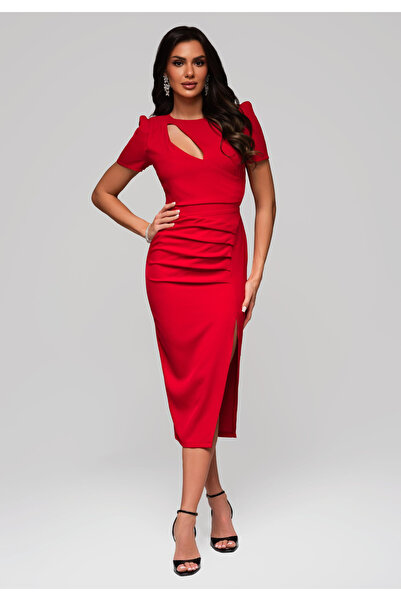 OMBRE Βραδινό φόρεμα LA-OM-DLR150 Κανονική Γραμμή κόκκινο