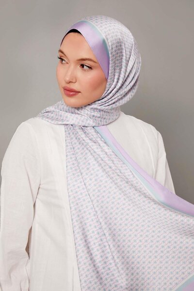 Levidor Lila Halkalı Benek Desen Angel Şal