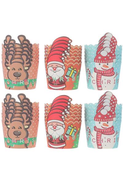 Cesiro Set 150 cupcake liners, Christmas theme