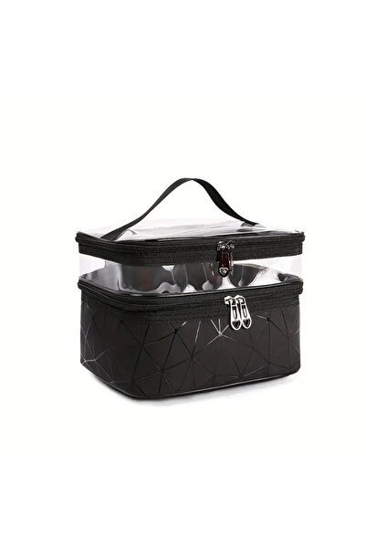 zola Travel cosmetic organizer bag, with zipper, handle, 22x14.5x16.5 cm, black