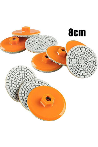 Choice4 قرص تلميع متكامل لتشذيب الأحجار، 8 سم، 10 قطع، وسادات تلميع ماسية، وس...