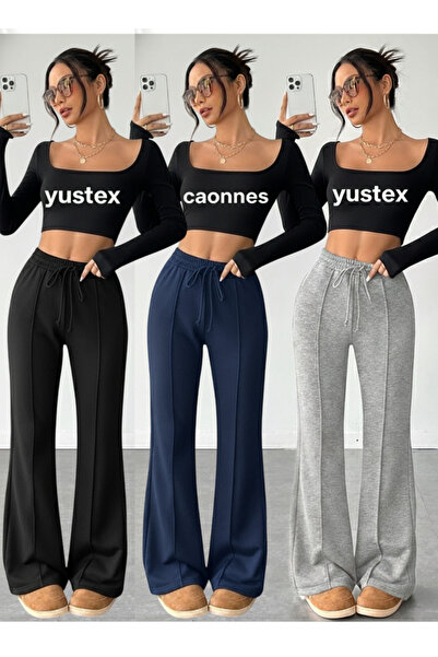 CAONNES Χειμερινό παντελόνι φόρμας 3 τεμαχίων, μαύρο, γκρι, ναυτικό μπλε, με ...