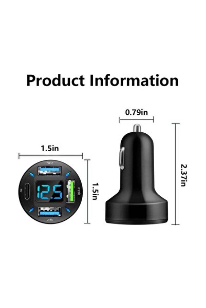 X SPRING شاحن سيارة USB سريع 66 واط لهاتف iPhone 14/13/12/11pro/x/8/S22/S22+/Ultra/S21/S10/S9