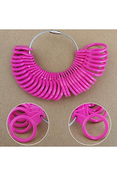 choice2 أداة قياس مقاس الخواتم البلاستيكية الحمراء، قابلة للفصل، لقياس مقاس ا...