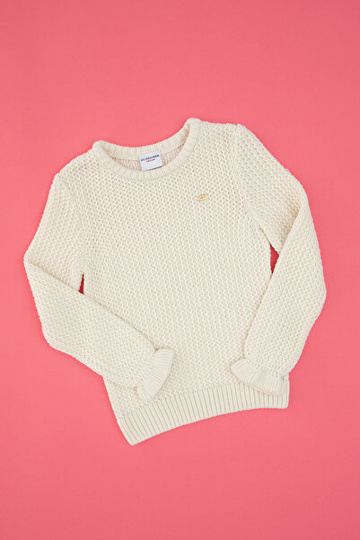 U.S. Polo Assn. Kız Çocuk Krem Kazak 50316269-VR256