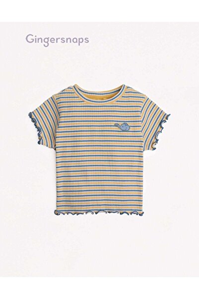 Gingersnaps Girls Striped Short-Sleeve T-Shirt