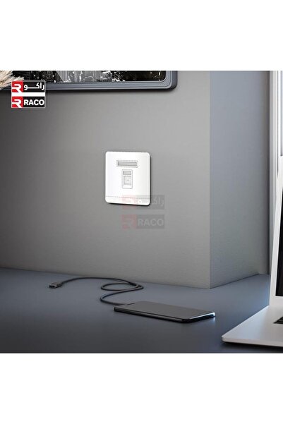 Schneider Electric RACO Schneider AvatarOn 1 Gang Keystone Wall Plate Jack RJ45-E8331RJS Pack Of (2, White)