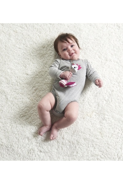 Tiny Love Teething toy, Florence, with rattle, 3 months plus, Pink with White