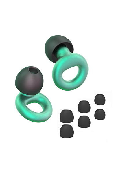 Choice Metal Green HUAK 8 Ear Tips in XS/S/M/L Quiet Ear Plugs for Noise Reduction – Super Soft, Reusable H