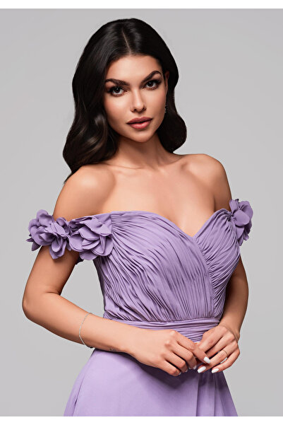 OMBRE Βραδινό φόρεμα - βιολετί LA-OM-DLR141