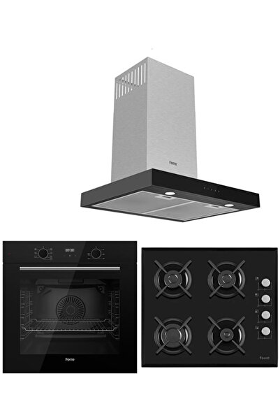 Ferre BLACK PLUS SERİSİ 3LÜ CAM ANKASTRE SET (QBL63CS-S1140-D100)