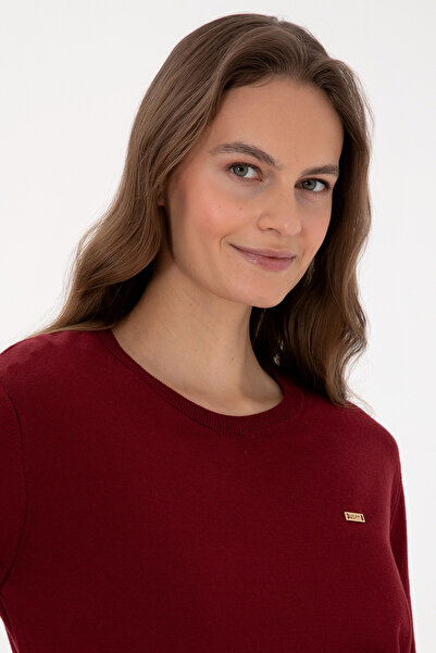 U.S. Polo Assn. Women's Burgundy Basic Sweater 50313621-Vr014