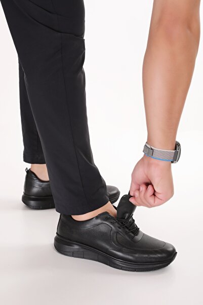 Gondol Чоловічі легкі зручні повсякденні туфлі af.3659 Чорні