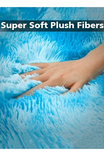 Generic Fluffy Carpet, Blue Shag Area Rug Non Slip Carpet Fuzzy Carpet Plush Mat Modern Shaggy Carpet