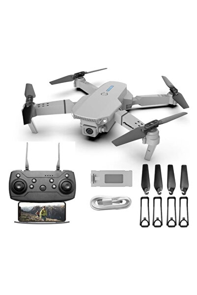 yollayenilensin Drone E88 Çift Kameralı, Mobil Uygulama Kontrollü, Video Fonksiyonlu RC Drone – Katlanabilir, Çocukl