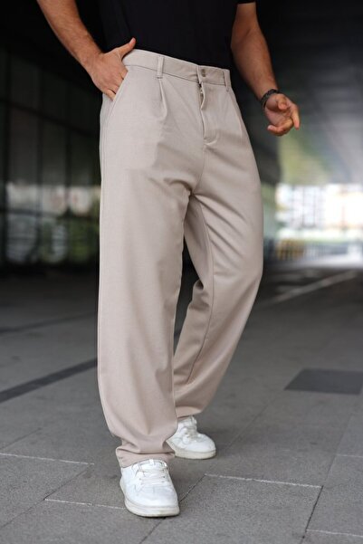 JANES Men's Elastic Waist Baggy Pants