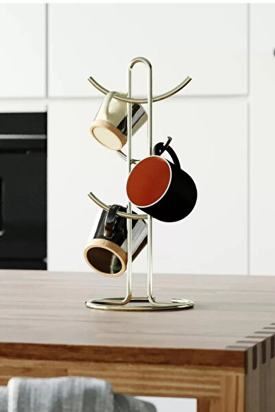 MegaVitrin Tekno Tel MG-303 Mutfak Tezgah Üstü Kupa Fincan Askısı Tutucu Sate...