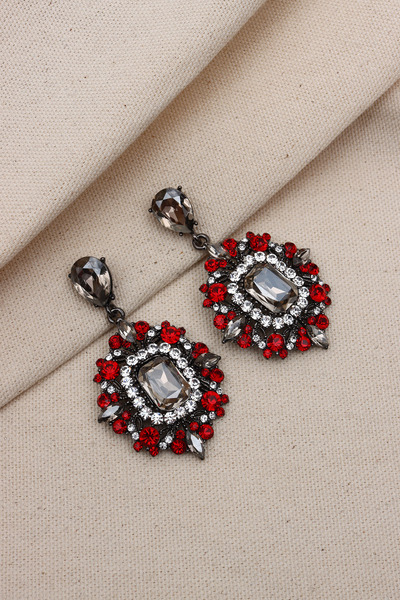 LA PERRY ACCESSORIES Large Size Stone Evening Dress Earrings