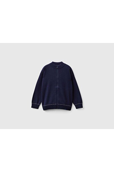 United Colors of Benetton Boys' Long-Sleeve Zip Cardigan