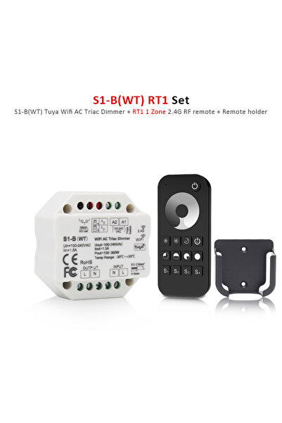 Choice1 S1-B(WT) RT1 Set Tuya Smart Life Wifi LED AC 110V 220V 240V Triac Dim...