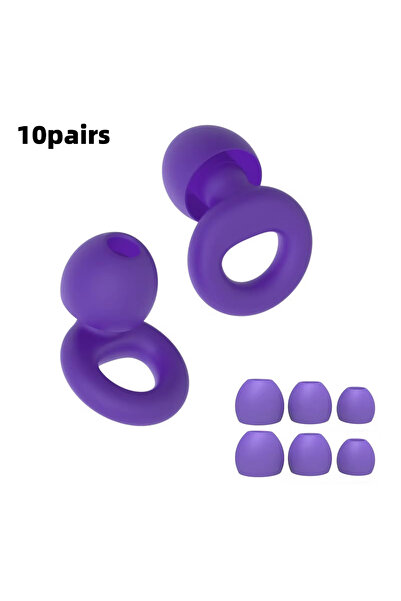 Choice Purple HUAK 8 Ear Tips in XS/S/M/L Quiet Ear Plugs for Noise Reduction – Super Soft, Reusable Hearin