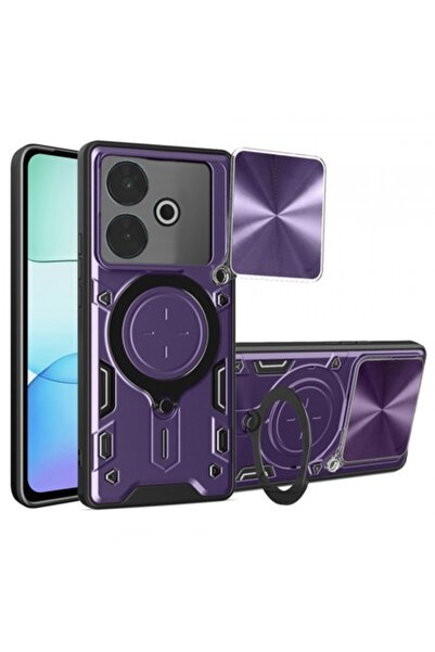 Stef's Cat Carcasă pentru Xiaomi Poco M6 4G / Redmi 13, CamGuard Pro, Violet