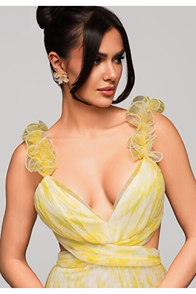 OMBRE Βραδινό φόρεμα - κίτρινο LA-OM-DLR161