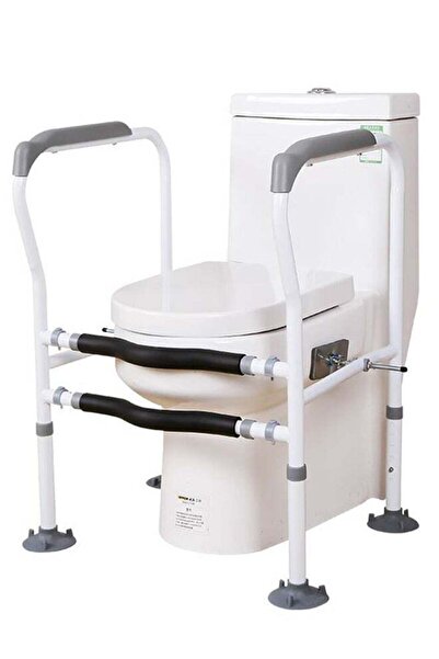 0TO1 TECH قضبان أمان قابلة للتعديل للمرحاض بقاعدة شفط قوية وإطار معدني ثابت لكبار السن ومرضى الجراحة