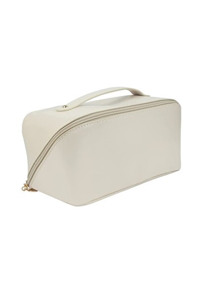 UBX Cosmetic bag for women, pockets, three compartments, -leather, 23x11.5 cm...