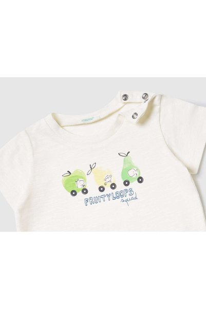 United Colors of Benetton تي شيرت بأكمام قصيرة بطبعة فاكهة