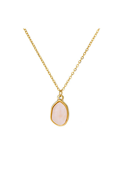 Choice قلادة بيضاوية أنيقة من حجر الأوبال مقاس 45 سم N05694G-2 للنساء مصنوعة ...