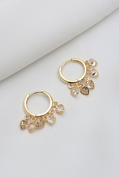 LA PERRY ACCESSORIES أقراط Shakira الذهبية على شكل قلب